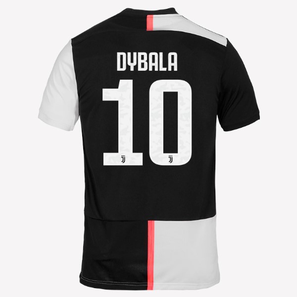 Camiseta Juventus NO.10 Dybala Primera equipación 2019-2020 Blanco Negro